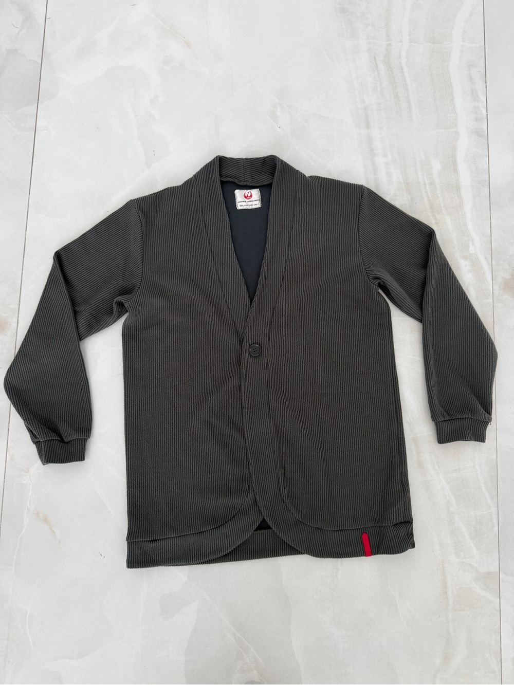 IYKYK Japan Airlines JAL First Class Inflight Ribbed Knit Cardigan
